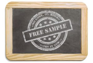 free sample sign