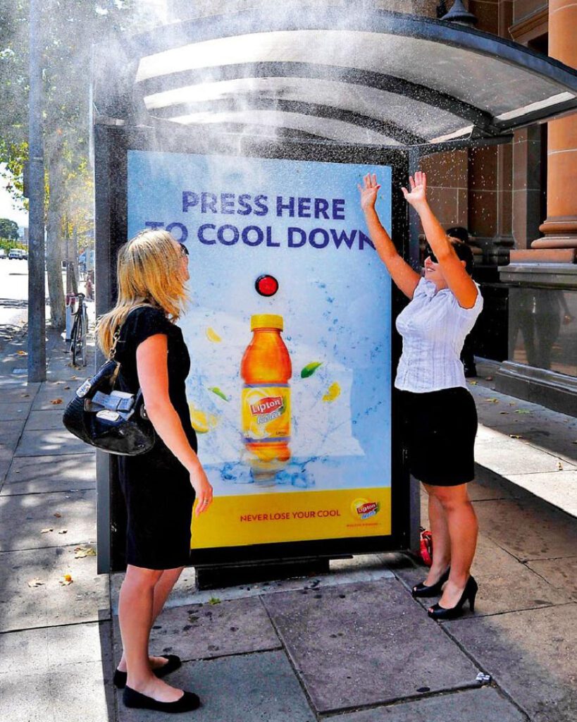 Lipton Iced Tea Bus Stop Summer Ad in Sydney, Australia